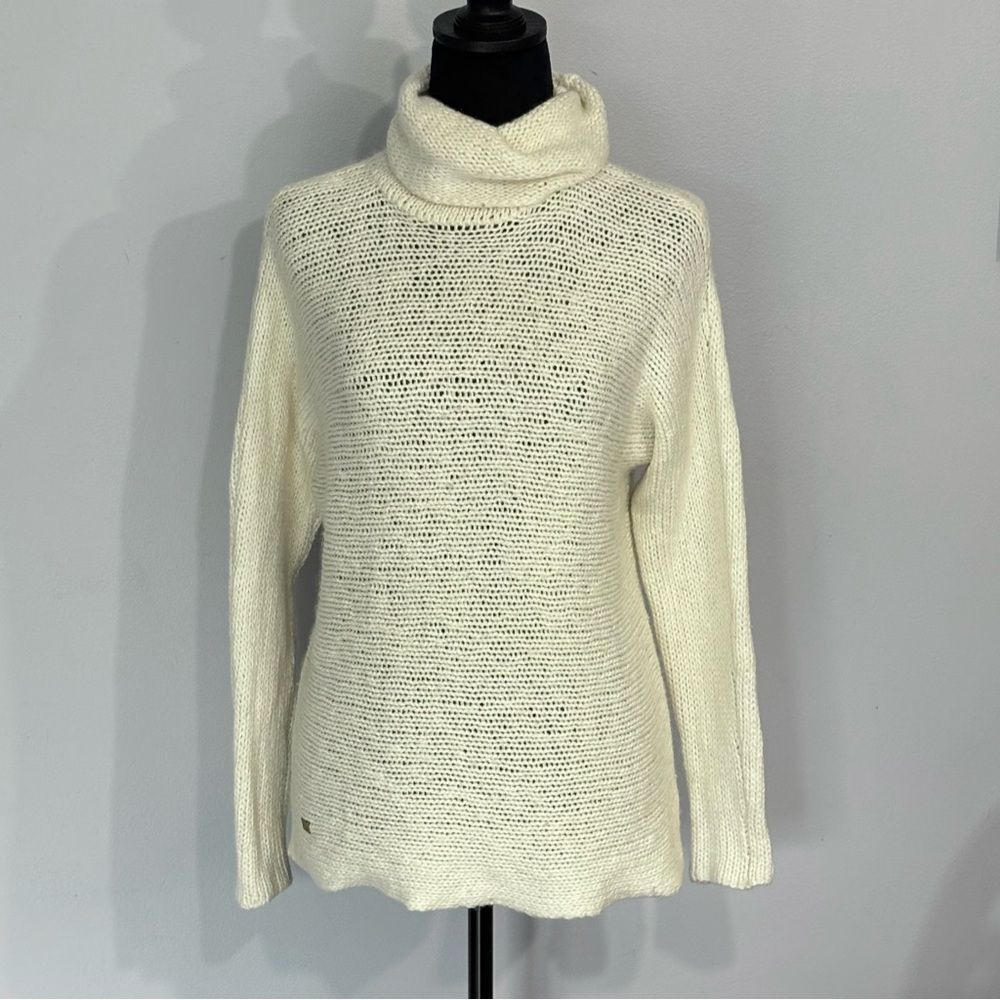 Lauren Ralph Lauren Black Label Wool Cashmere White Turtleneck Sweater Small